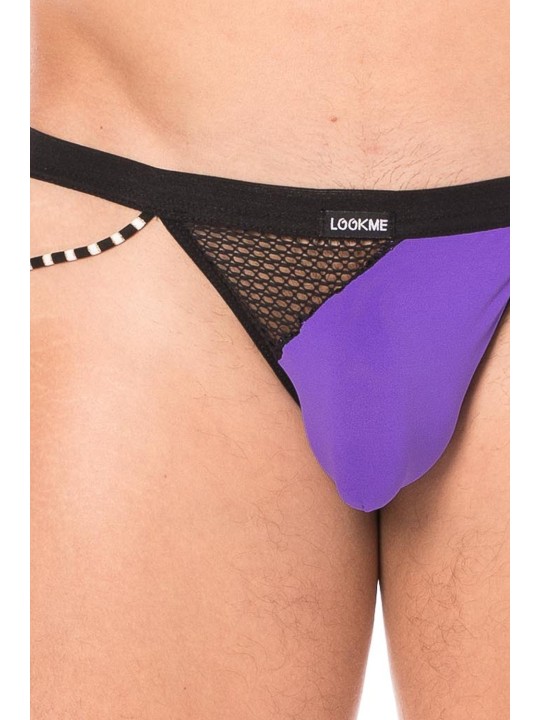 Fournisseur dropshipping string violet opaque et filet avec cordelette design