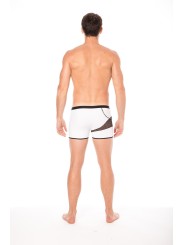 Fournisseur dropshipping boxer blanc sexy homme où se partage opacité, filet et cordelette