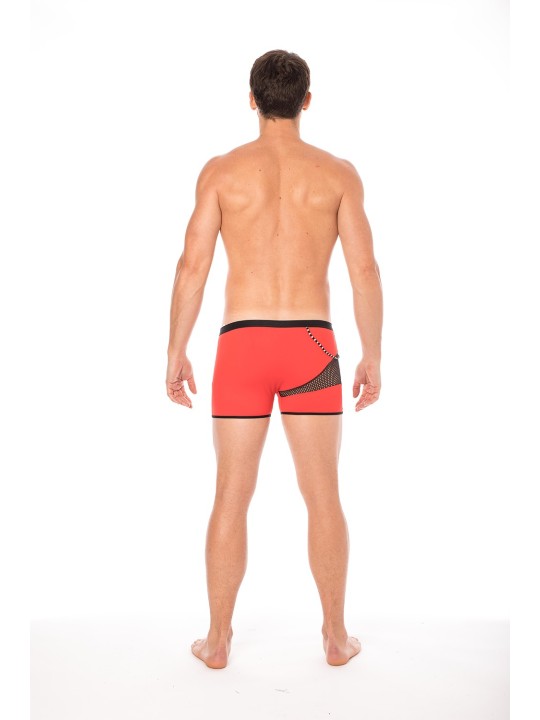 Fournisseur dropshipping boxer rouge sexy homme où se partage opacité, filet et cordelette