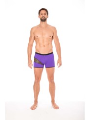 Fournisseur dropshipping boxer violet sexy homme où se partage opacité, filet et cordelette