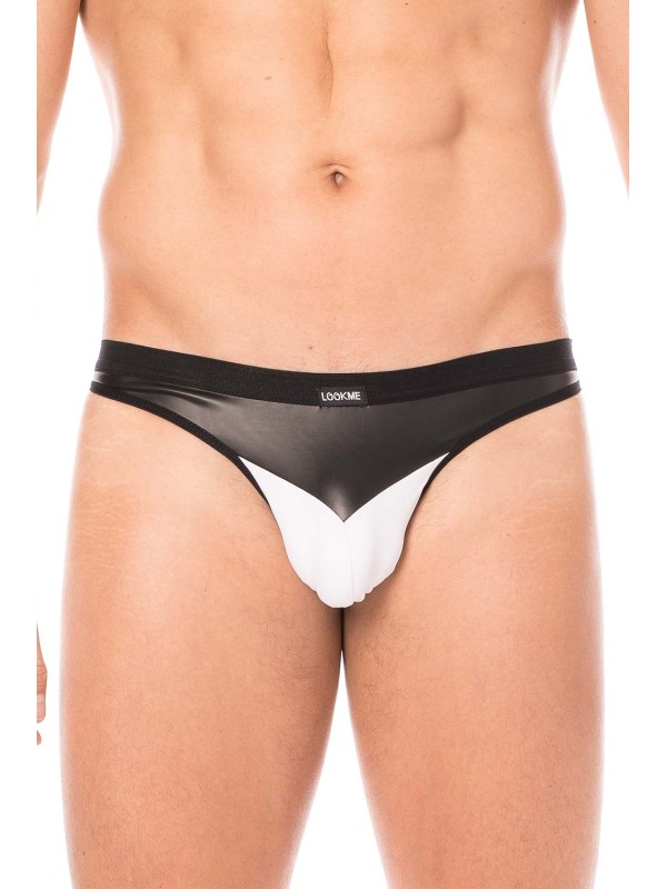 Fournisseur dropshipping jock blanc avec tissu opaque confortable et simili cuir.