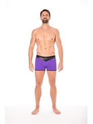 Fournisseur dropshipping boxer violet avec son tissu opaque et sa bande en forme de pointe en cuir