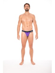 Fournisseur dropshipping slip violet  homme échancré avec fermeture éclair, tissu confortable