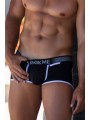 Fournisseur dropshipping Mini Pants noir avec ceinture élastique et fermeture éclair pour homme