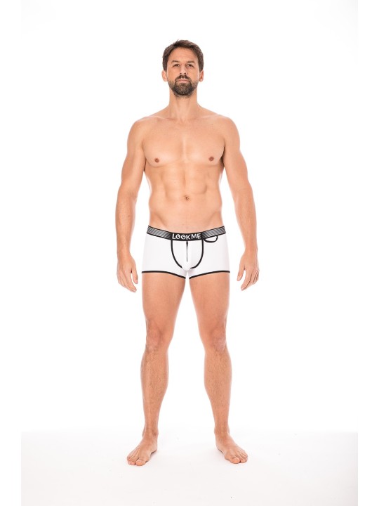 Fournisseur dropshipping Mini Pants blanc avec ceinture élastique et fermeture éclair pour homme