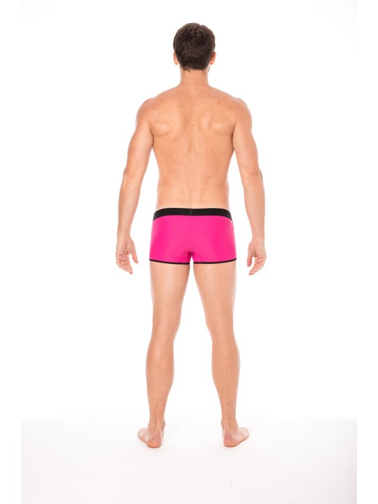 Fournisseur dropshipping Mini Pants magenta avec ceinture élastique et fermeture éclair pour homme