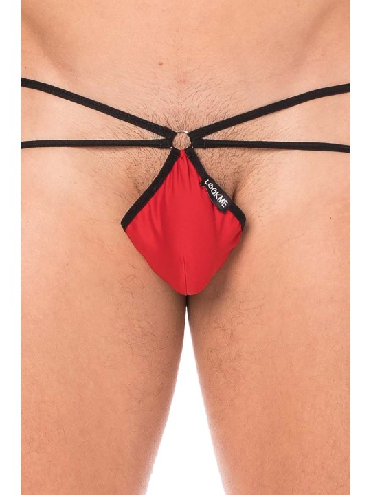 Fournisseur dropshipping Mini String sexy rouge pour homme avec poche en forme de goutte