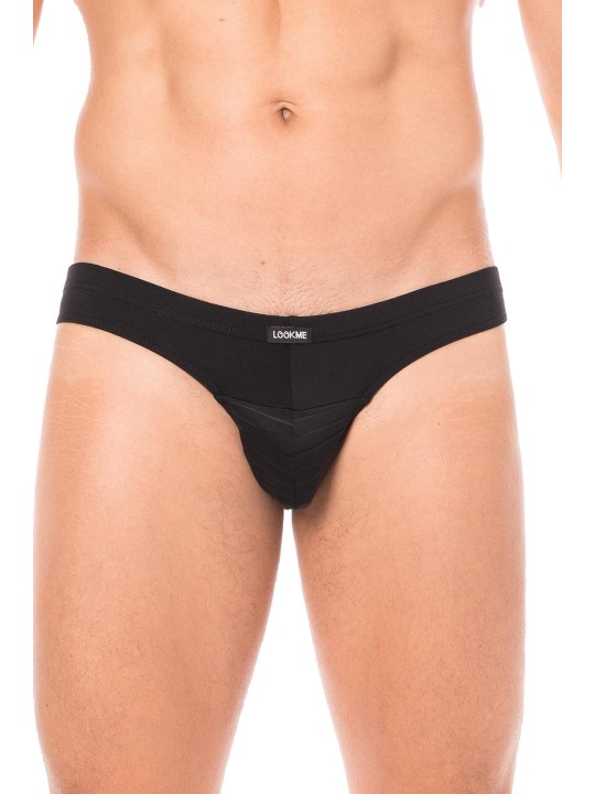 Grossiste dropshipping slip homme sexy noir très confortable rayé opaque et transparent