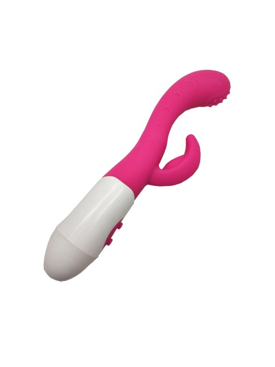 Fournisseur en dropshipping en vibromasseur rabbit rose avec 30 modes de vibration et avec picots.