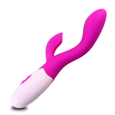 Fournisseur en dropshipping en vibromasseur rabbit rose 30 modes de vibration avec ergot tête plate.