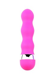 Fournisseur en dropshipping en mini vibromasseur rose avec une forme ondulée pour des plaisir plus intenses.