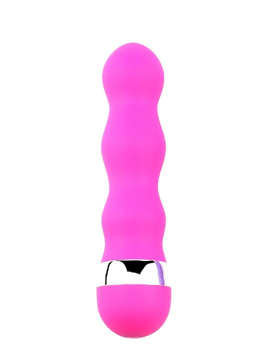 Fournisseur en dropshipping en mini vibromasseur rose avec une forme ondulée pour des plaisir plus intenses.