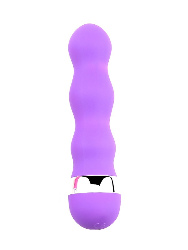 Fournisseur en dropshipping en mini vibromasseur violet avec une forme ondulée pour des plaisir plus intenses.