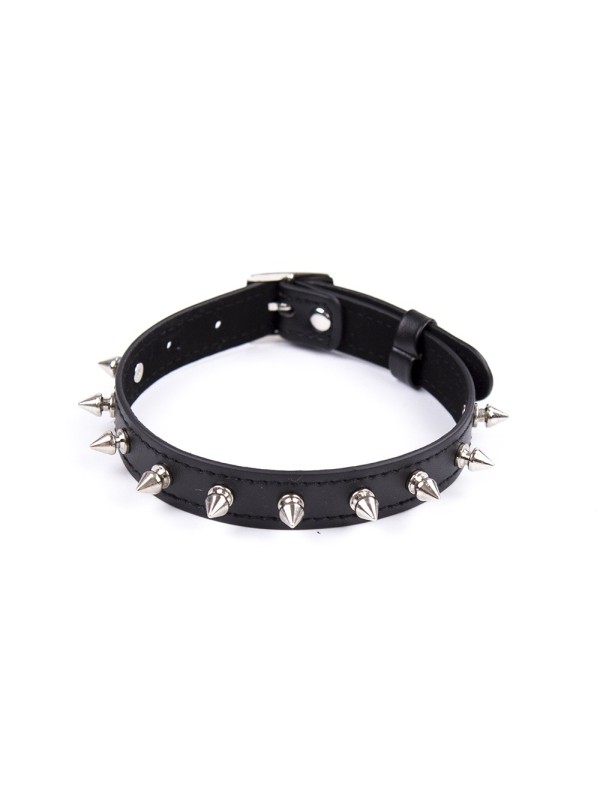 Votre distributeur BDSM en dropshipping, vous propose ce collier fétichiste noir avec picots .