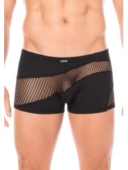 Grossiste lingerie masculine dropshipping : boxer noir opaque et transparent