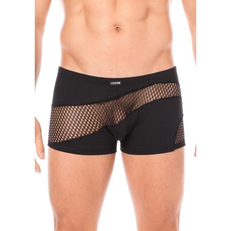 Grossiste lingerie masculine dropshipping : boxer noir opaque et transparent