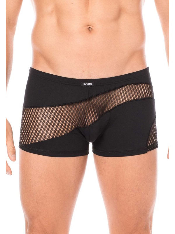 Grossiste lingerie masculine dropshipping : boxer noir opaque et transparent