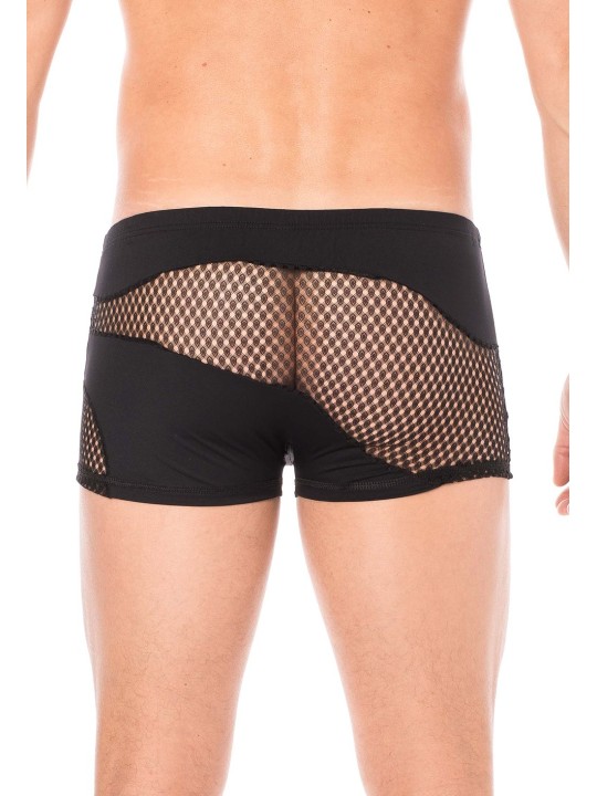 Grossiste lingerie masculine dropshipping : boxer noir opaque et transparent