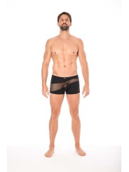 Grossiste lingerie masculine dropshipping : boxer noir opaque et transparent