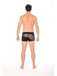 Grossiste lingerie masculine dropshipping : boxer noir opaque et transparent