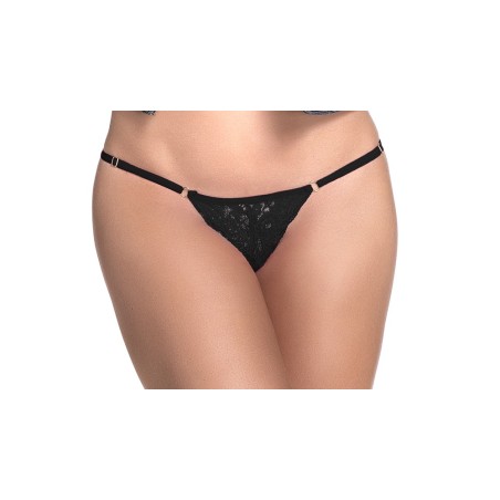 Distributeur en string dentelle noire de la marque Mapalé, string sexy et minimaliste