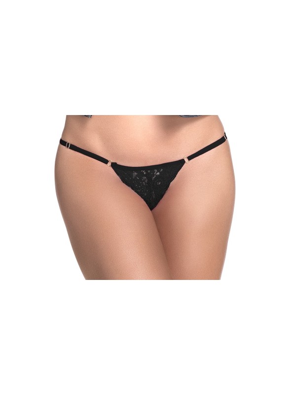 Distributeur en string dentelle noire de la marque Mapalé, string sexy et minimaliste