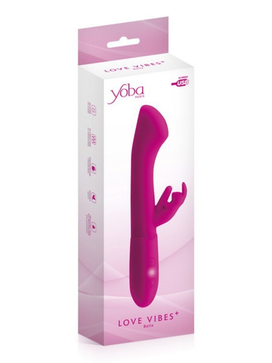 Grossiste dropshipping Yoba, vibromasseur rabbit rose point G 10 programmes rechargeable usb