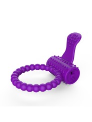 Votre grossiste Dreammy Toys, anneau pénien violet vibrant avec langue picots en dropshipping