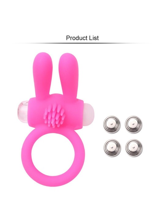 Distributeur anneau pénis retardant silicone rose vibrant de Dreamy Toys en dropshipping.