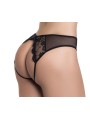 Grossiste de la marque Mapalé, culotte sexy ouvert en dentelle noire.