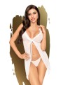 babydoll résille blanche semi transparente de chez votre distributeur Penthouse