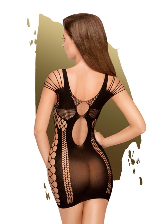 Mini Robe  noire sensuelle transparente de la marque de lingerie sexy Penthouse.