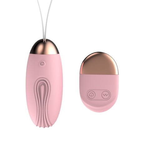 Oeuf vibrant rose rainuré usb avec télécommande de chez votre grossiste Dropshipping CL.DIFFUSION