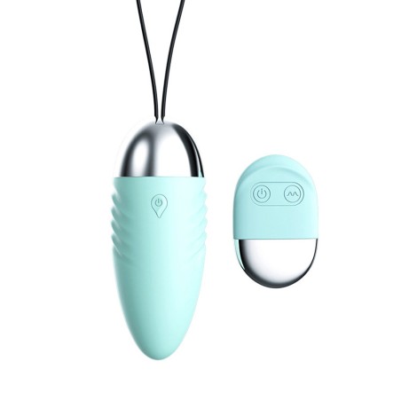 Oeuf vibrant turquoise à piles avec télécommande de chez votre distributeur en Dropshipping Dreamy Toys