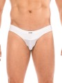 String blanc de la marque LOOKME sous-vêtement pour homme avec large ceinture et formes géométrique.