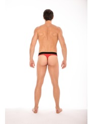 String rouge homme avec ceinture Lookme de chez votre grossiste en lingerie et sous vêtements pour homme.