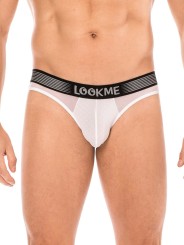 Slip blanc avec ceinture Lookme de chez votre grossiste en lingerie et sous vêtements pour homme.