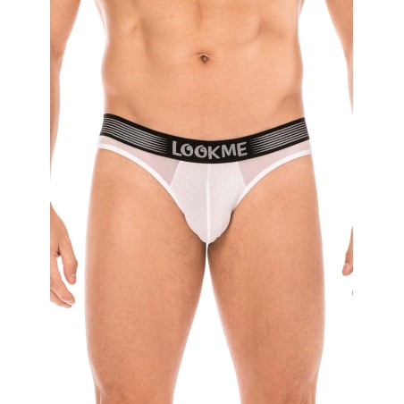 Slip blanc avec ceinture Lookme de chez votre grossiste en lingerie et sous vêtements pour homme.