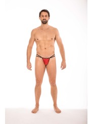 Mini String rouge pour Homme avec multiple lanières, chez votre distributeur de sous-vêtements sexy Homme.