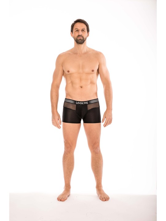 Ce Boxer noir de la gamme Tandem avec large ceinture Look me en dropshipping chez votre grossiste en lingerie homme.