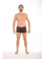 Lookme, lingerie pour homme, boxer en simili cuir, effet mouillé chez votre distributeur en sous-vêtement homme sexy