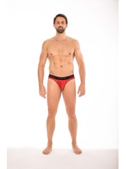 Slip rouge avec ceinture Lookme de chez votre grossiste en lingerie et sous vêtements pour homme.