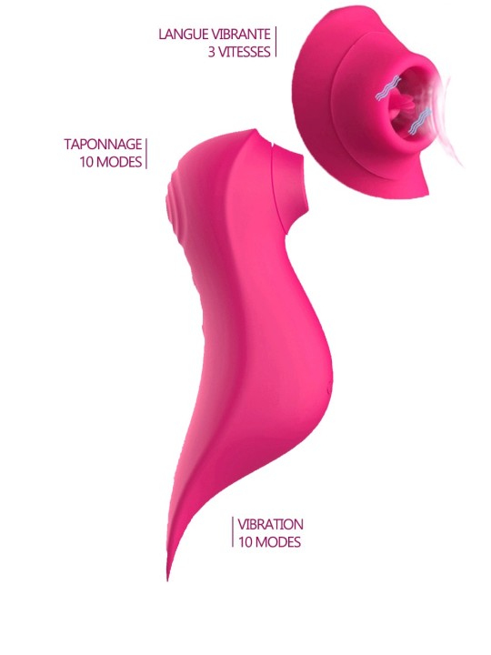 Vibromasseur stimulateur taponnage 3 en 1. de chez votre distributeur sextoy