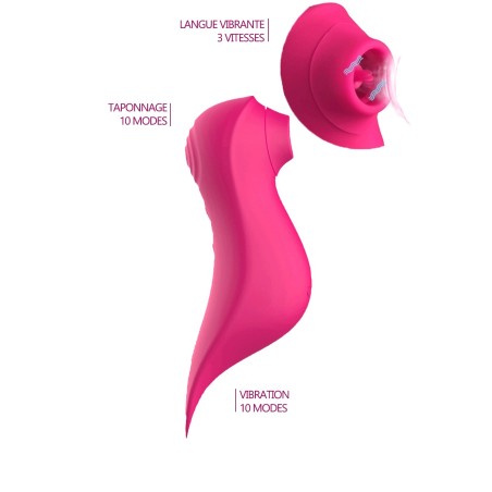 Vibromasseur stimulateur taponnage 3 en 1. de chez votre distributeur sextoy