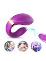 Distributeur sex toys pour couple avec ce vibromasseur violet haut de gamme en silicone double moteur de la marque Dreamy Toys