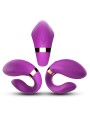 Distributeur sex toys pour couple avec ce vibromasseur violet haut de gamme en silicone double moteur de la marque Dreamy Toys