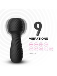 Distributeur de vibromasseur de massage noir en dropshipping avec 9 modes de vibrations, marque Dreamy Toys