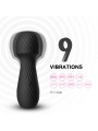 Distributeur de vibromasseur de massage noir en dropshipping avec 9 modes de vibrations, marque Dreamy Toys