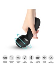 Distributeur de vibromasseur de massage noir en dropshipping avec 9 modes de vibrations, marque Dreamy Toys