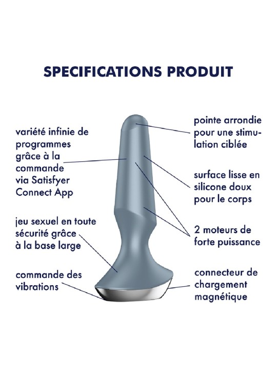 Grossiste sextoy connecté SAtisfyer plus anal USB